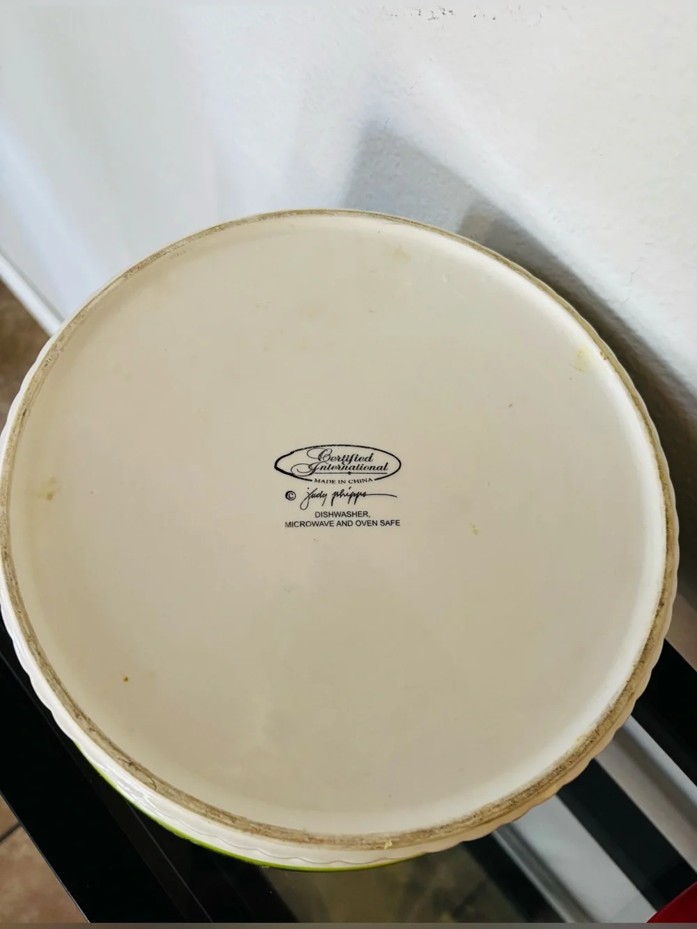Vintage Certified International Round Ceramic Covered Casserole with Tomato Lid